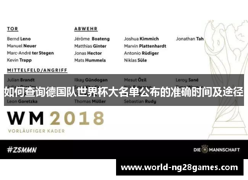 如何查询德国队世界杯大名单公布的准确时间及途径