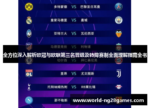 全方位深入解析欧冠与欧联第三名晋级及转降赛制全面理解指南全书